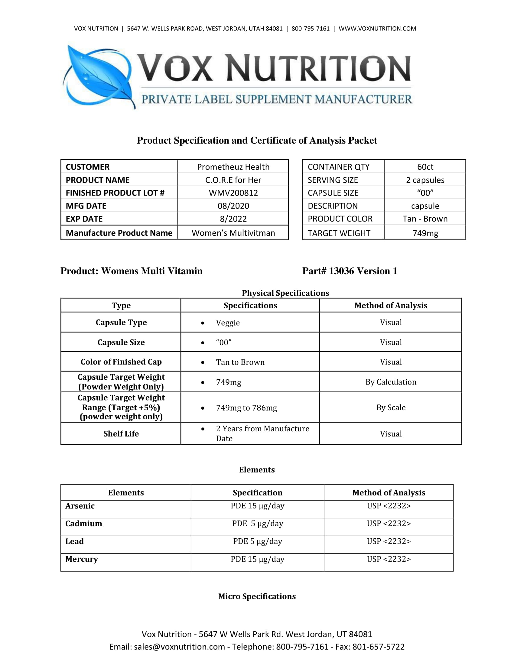 Women’s Multivitamin – C.O.R.E for Her 2 Prometheuz-WMV-60-Core-for-Her COA