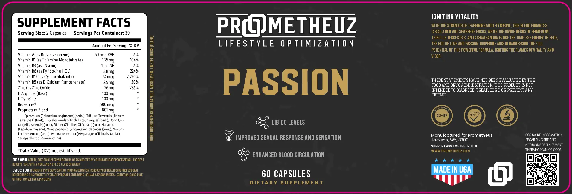 PASSION – Female Enhancement 3 Prometheuz_Passion capsules supplement for sale in USA