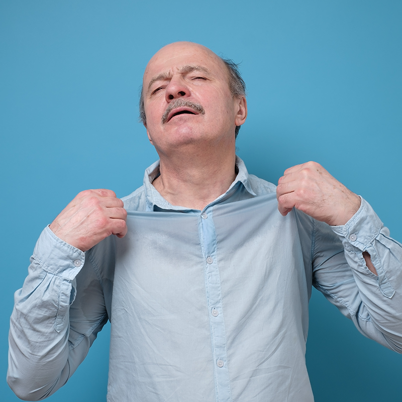 What causes hot flashes in men? 1