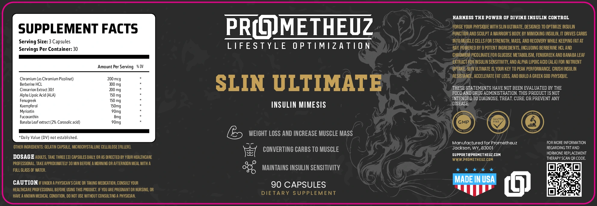 Slin Ultimate - Insulin Mimetic 3 SLIN ULTIMATE supplement for sale in USA