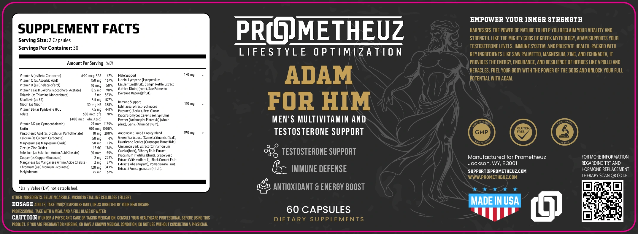 ADAM for Him – Mens Multivitamin 3 Adams Male Multivitamin for sale in USA